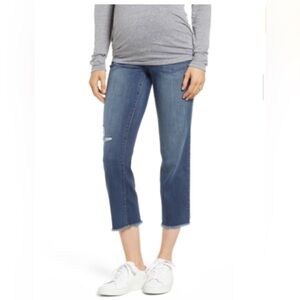 1822 denim Cassie crop straight leg maternity jeans. Size 28